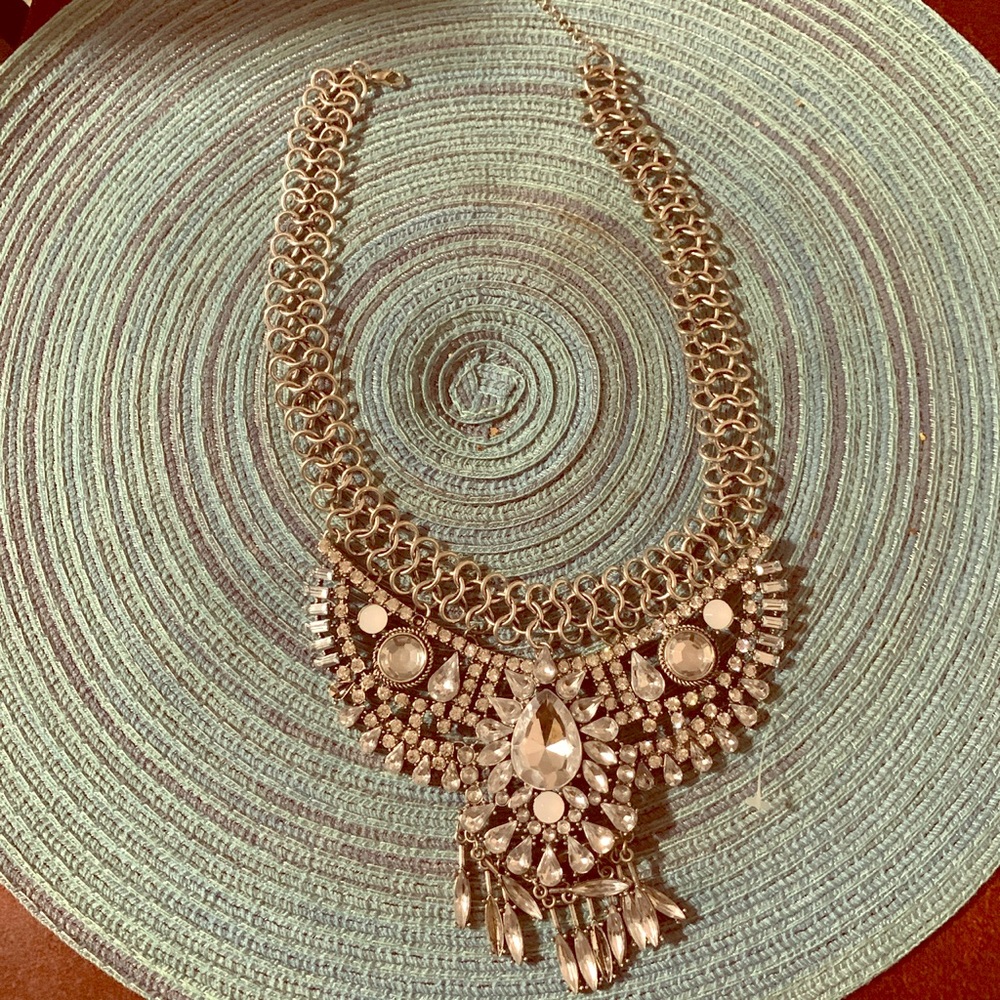 Statement crystal necklace